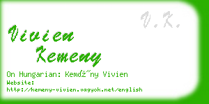 vivien kemeny business card